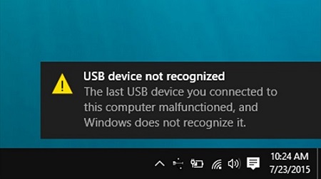 flash drive not recognised