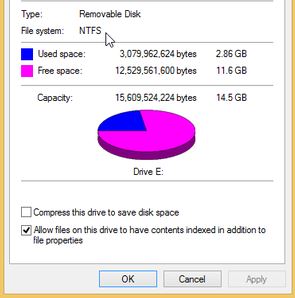 flash drive partition
