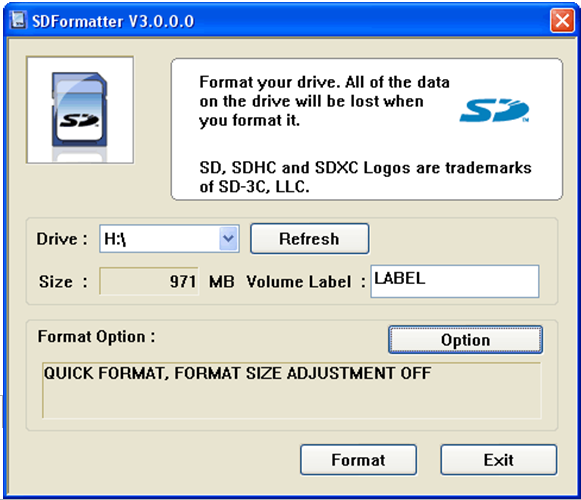 repair damaged sd card step 1