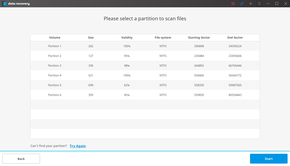 restore lost partition