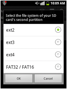 partition android SD card step 7