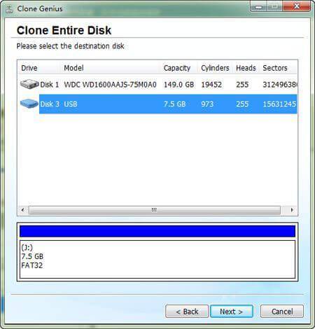 clone usb drive step 2