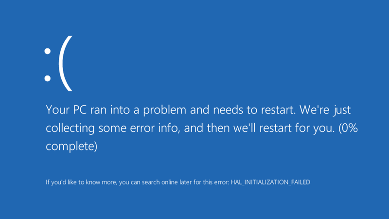 Fixing the Blue Screen Error