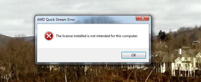 AMD Quick Stream Error