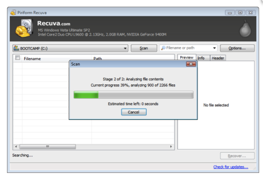 Recuva Document Recovery Software