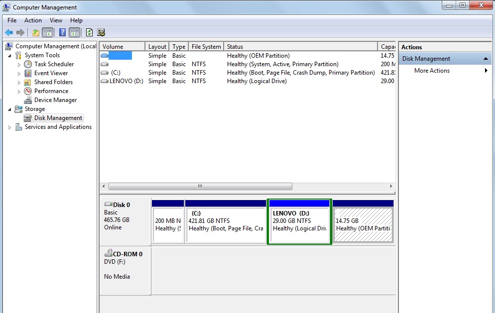 format partition on Windows 10 step 1