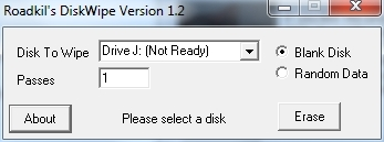 wipe hard drive: ROADKIL'S DISK WIPE