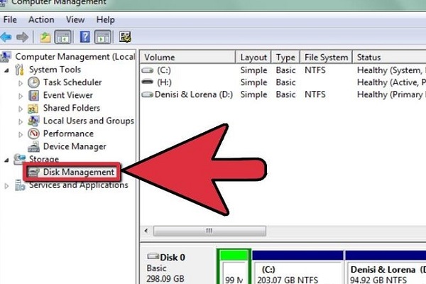 partition a hard drive step 2