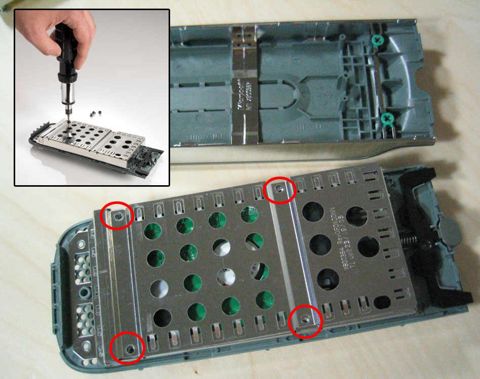 xbox 360 hard drive: pull the cover and remove the top