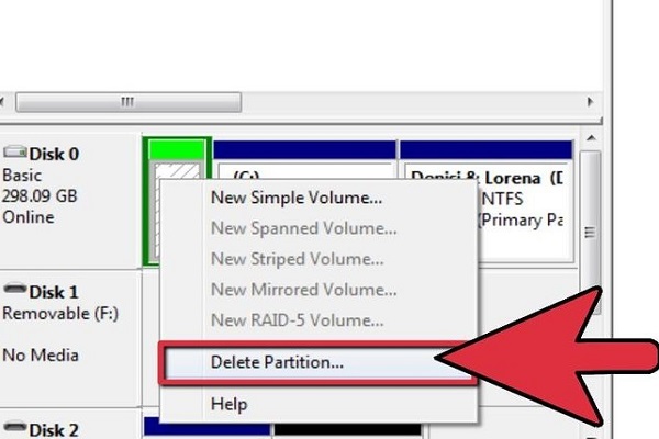 partition a hard drive step 3