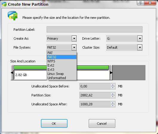 partition SD card step 4