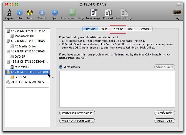format partition on Mac step 2