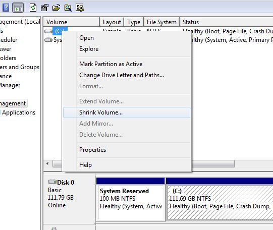 shrink partition step 3