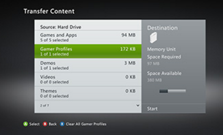 xbox 360 hard drive: transfer to console
