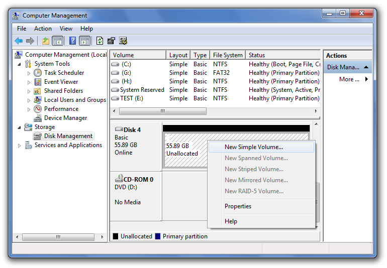 boot partition in Windows step 5