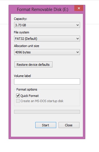format flash drive step 2