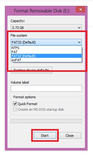 format flash drive step 3