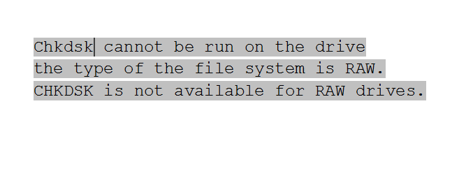 run chkdsk
