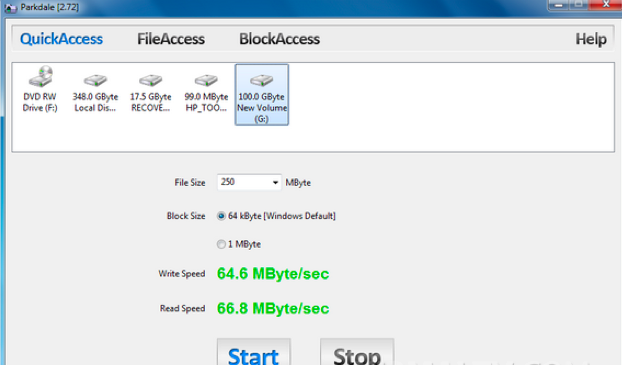 Parkdale - Test Hard Disk Speed