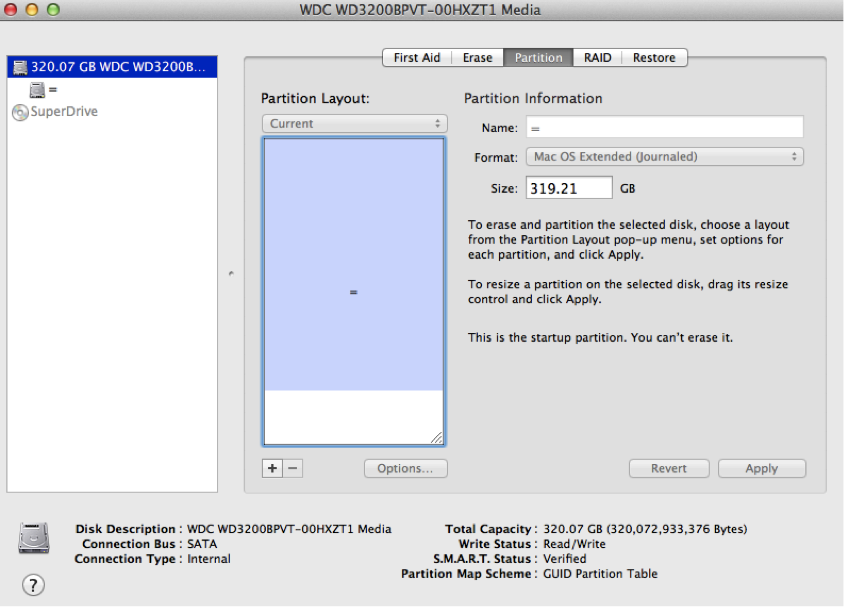 hard drive partition on Mac step 3