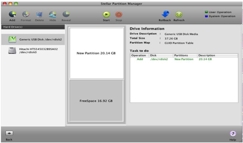 partition with stellar partition manager step 5