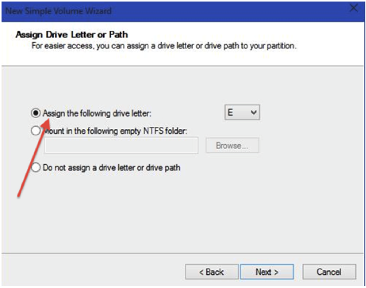 partition hard drive with computer management tool step 7