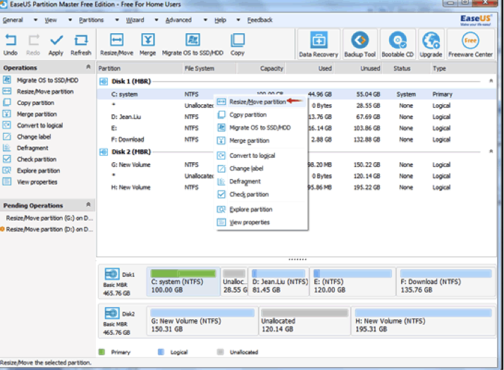 partition hard drive step 2