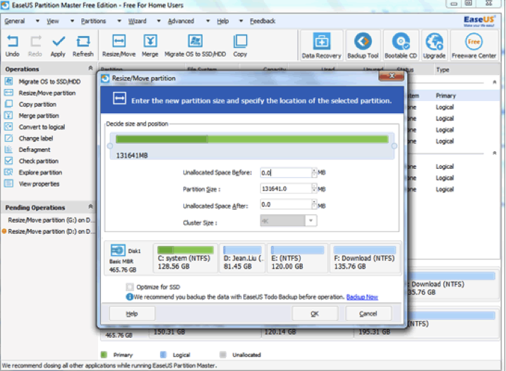 partition hard drive step 4