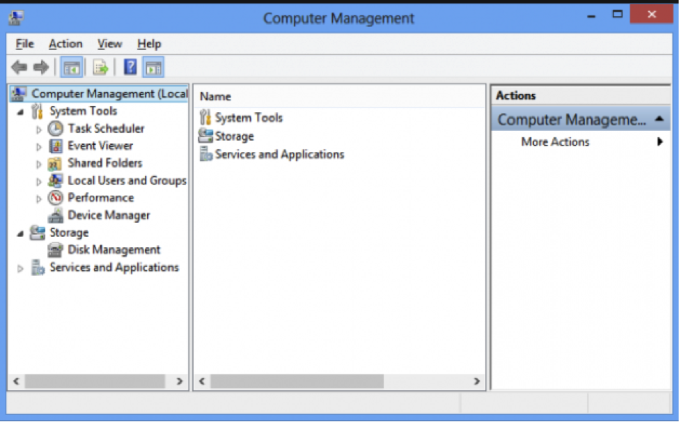 partition hard drive with computer management tool step 3