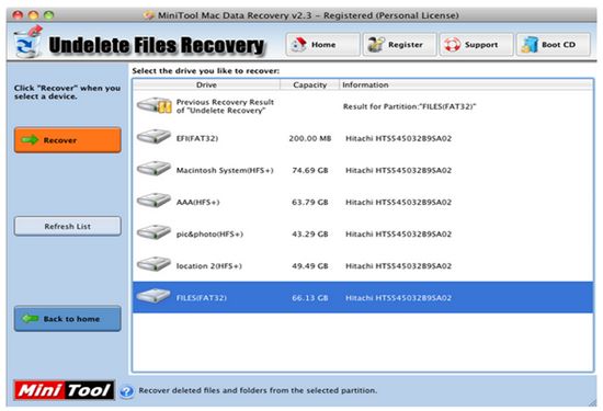 recover lost data with Minnitool data recovery step 2