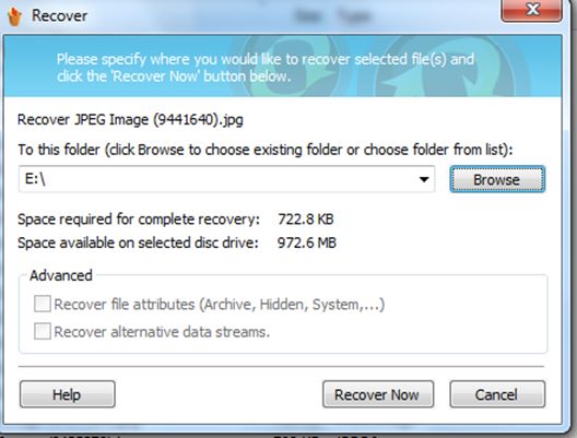 recover lost data with pandora recovery software step 3
