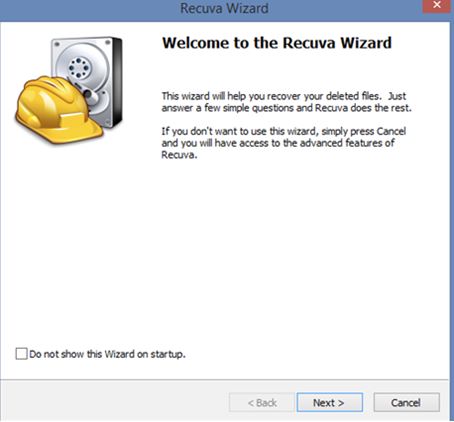 Recuva hard drive recovery software