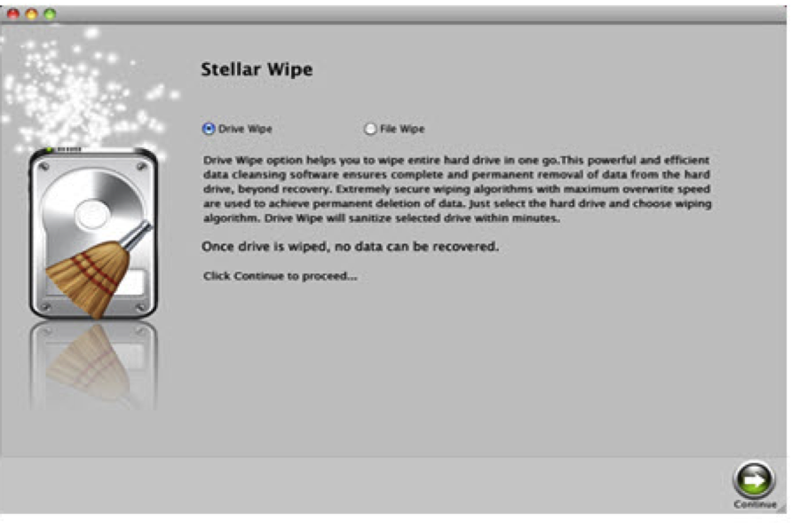 How to use Stellar Wipe step 2